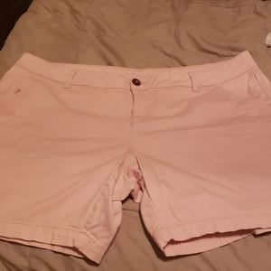 Womens pink khaki shorts